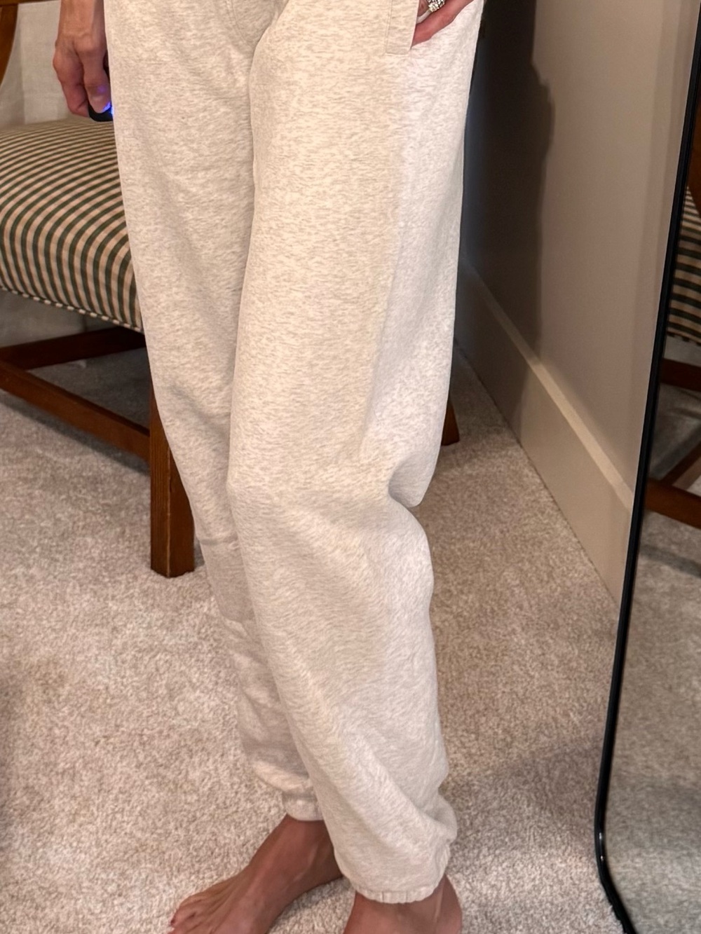 Calvin Klein Performance Off-White Fleece Sweatpants